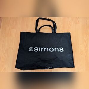 Simons Classic Black Shopping Tote
